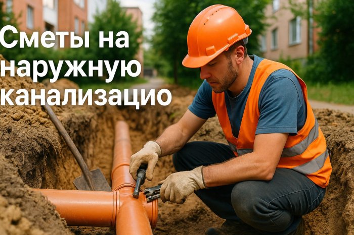  Прокладка наружных канализации смета
